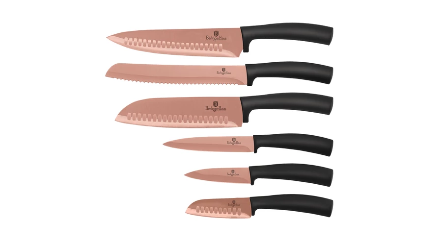 Berlinger Haus 6 db-os rozsdamentes ac�l k�sk�szlet tit�n bevonattal, fekete/rosegold